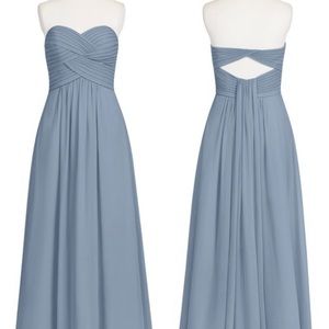Azazie Amanda Dusty Blue Bridesmaid Dress
